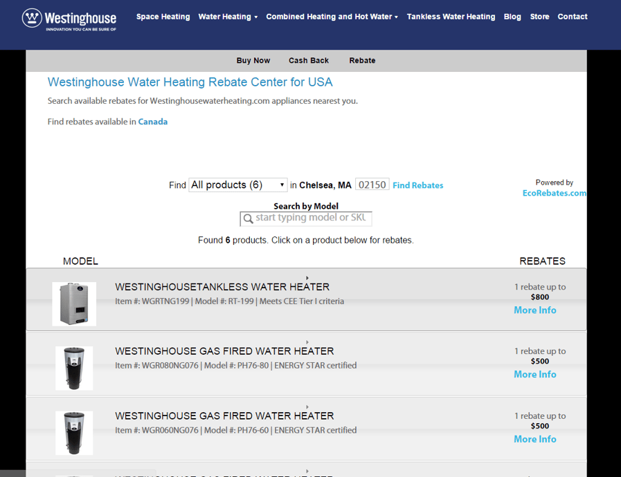 westinghouse-water-heating-s-rebate-center